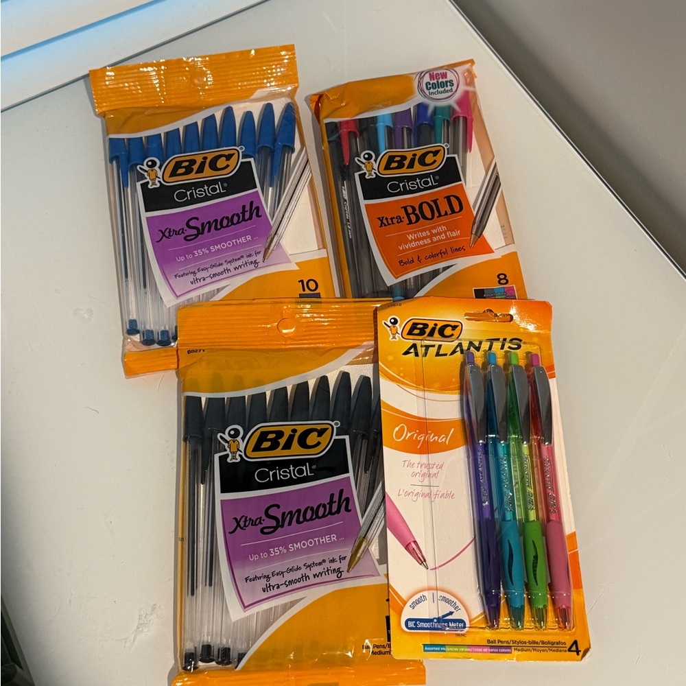 BIC Cristal and Atlantis Pen Set